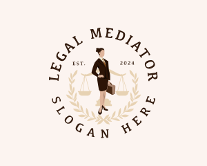 Woman Justice Lawyer logo design