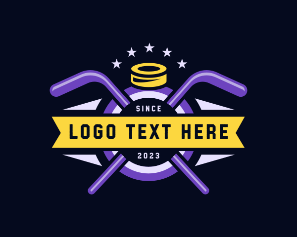 Hockey Puck logo example 1