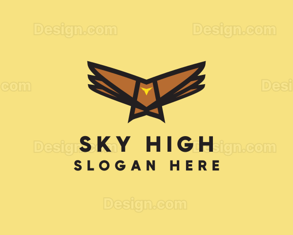 Flying Hawk Bird Logo