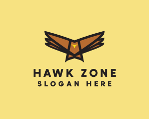 Flying Hawk Bird logo