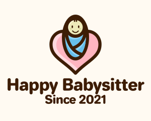 Heart Baby Swaddle logo design