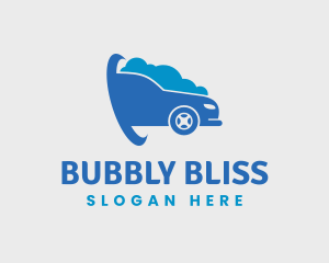 Automobile Car Wash Bubble logo design