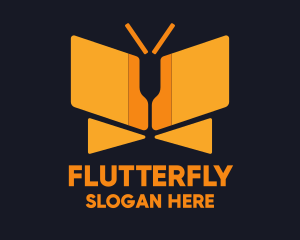 Orange Butterfly Folder logo design