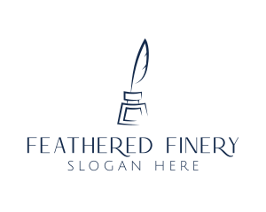 Feather Ink Quill Pen logo design