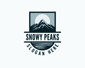 Mountain Travel Peak logo design