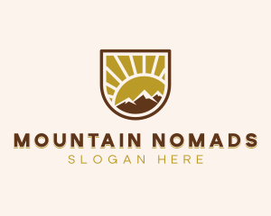 Mountain Travel Shield logo design