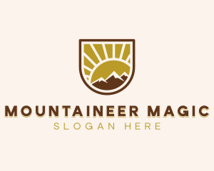 Mountain Travel Shield logo design