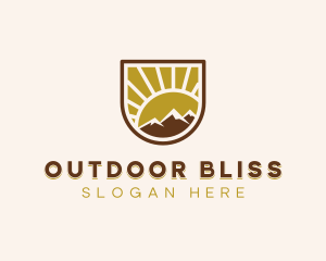 Mountain Travel Shield logo design