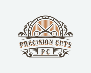 Haircut Scissors Hairdresser logo design