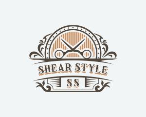 Haircut Scissors Hairdresser logo design