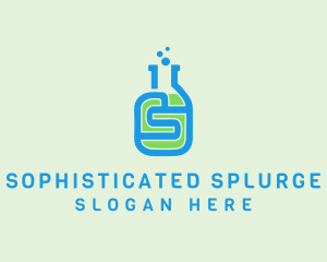 Letter S Science Bottle logo design