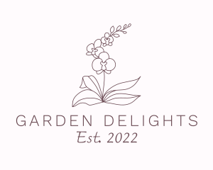 Nature Orchid Plant logo design