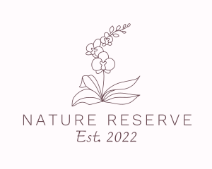 Nature Orchid Plant logo design