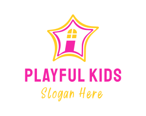 Playful Star House logo design