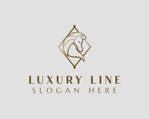 Luxury Horse Stallion logo design