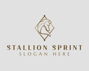 Luxury Horse Stallion logo design