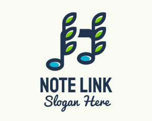 Vine Music Note logo design