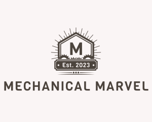 Mechanical Sunrays Gear logo design