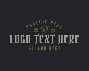 Gothic Rustic Skull logo