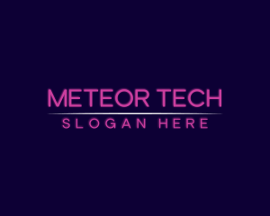 Neon Cyber Tech logo design