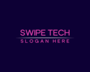 Neon Cyber Tech logo design