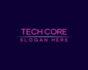 Neon Cyber Tech logo design