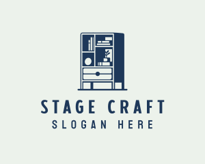 Bookshelf Cabinet Furniture logo design