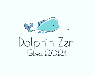 Minimalist Sea Dolphin logo