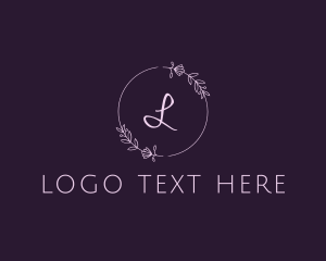 Wreath Flower Circle Wedding logo