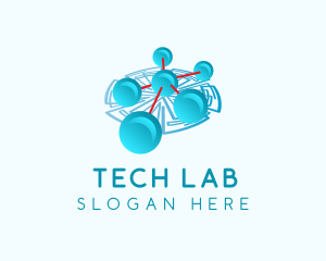 Molecular Science Atom logo design