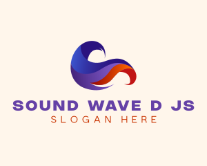 Abstract Gradient Wave logo design