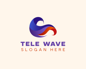 Abstract Gradient Wave logo design