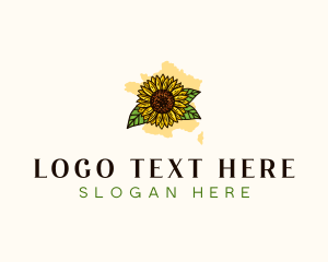 Floral Sunflower France Logo