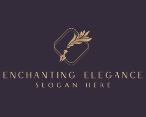 Elegant Quill Writer logo design