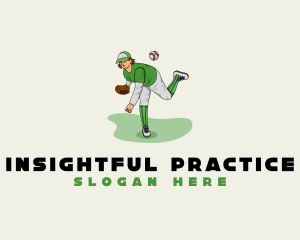 Baseball Pitcher Athlete logo
