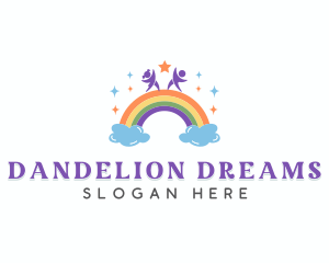 Children Rainbow Playground logo design