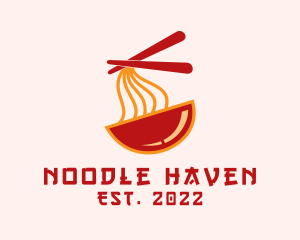 Wanton Noodle Soup Bowl logo design