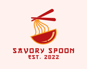 Wanton Noodle Soup Bowl logo design