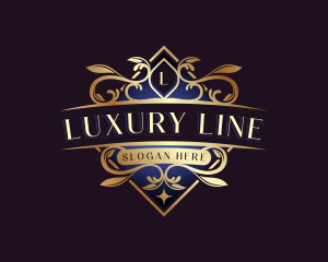 Floral Luxury Crest logo design