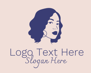 Beauty Woman Hairstylist Logo