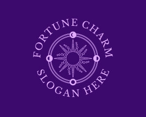 Fortune Telling Tarot Sun logo design