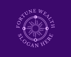 Fortune Telling Tarot Sun logo design