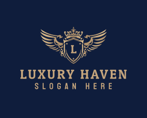 Luxurious Crown Shield logo design