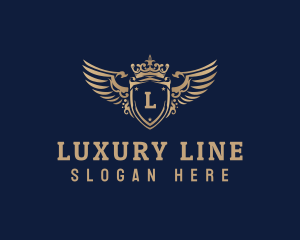 Luxurious Crown Shield logo design