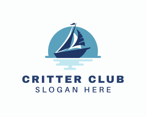 Sailing Sea Yacht  logo design