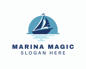 Sailing Sea Yacht  logo design