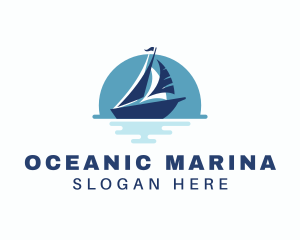 Sailing Sea Yacht  logo design