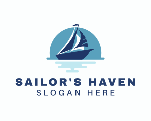 Sailing Sea Yacht  logo design