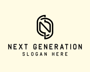 Generic Curved Letter N logo design