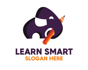 Kindergarten Elephant Pencil logo